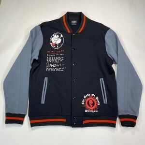 Death Note Ryuk Shinigami Varsity Jacket Viz Media Black Gray Mens Large